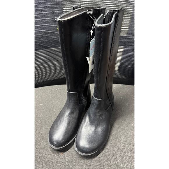 NWT Girls Cat & Jack Black Ryleigh Riding Boots - Size 1 - Picture 1 of 4